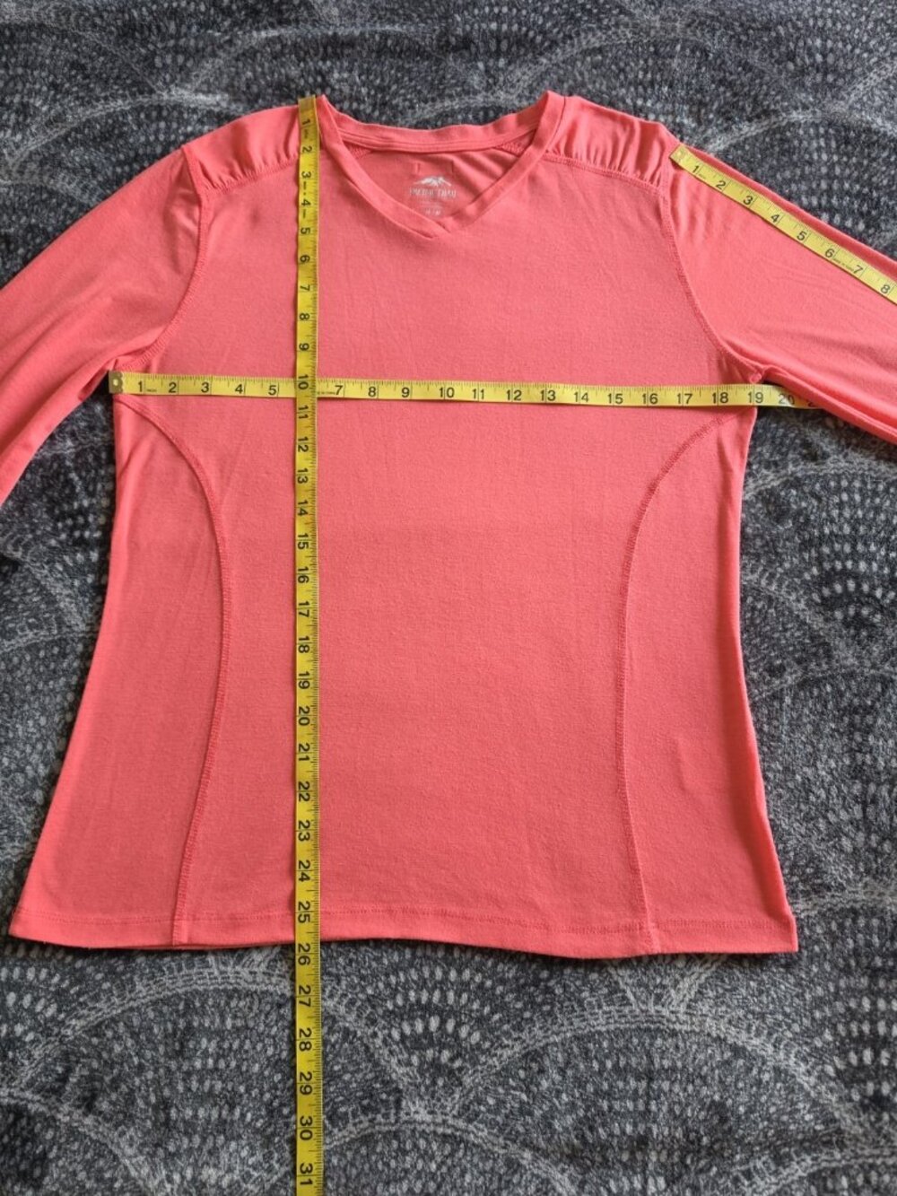PACIFIC TRAIL Women's Pink Solid V-Neck Long Sleeve Knit Pullover Top Size M - Picture 3 of 4